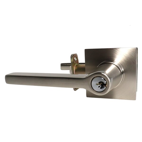 Emtek Helios Lever Left Hand 2-3/8 in&2-3/4 in Backset Strike Keyed Entry for 1-1/4 in to 2-1/16 in Door 5122HLOUS15LH.RLS - main